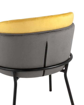 Стул Дабл велюр тёмно-серый с оранжевой вставкой (Стул Дабл темно-серый, оранжевый)