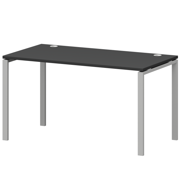 Стол на металлокаркасе Смарт СМС25-П-10К.73.Пр25 1000x730x750 (Графит/Белый)