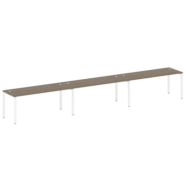 Рабочая станция на 3 раб. места Metal System Style БП.СМ-3.5 5400x720x750 (Вяз/Белый металл) Рабочая станция на 3 раб. места Metal System Style БП.СМ-3.5 5400x720x750 (Вяз/Белый металл)