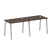 Рабочая станция на 2 рабочих места на А-образном м/к Metal System Style БА.СМ-2.1 2000x720x750 (Дуб наварра/Серый металл)