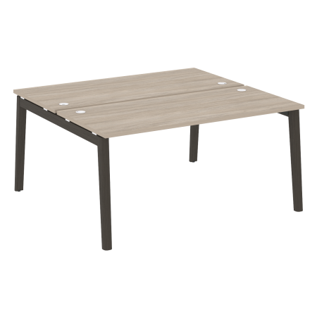 Рабочая станция на деревянных опорах Onix Wood OW.D.RS-2.4.7 1580x1475x750 (Дуб Аттик/Дуб Темный)