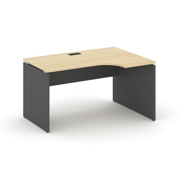 Стол рабочий эргономичный SN-D.SPA-022(R) (1580х800/980х750) (Акация Лорка/Антрацит)