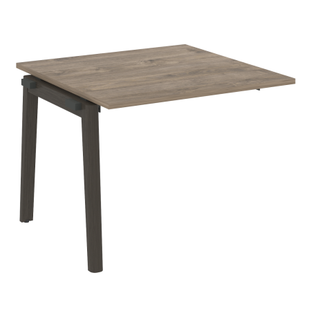Проходной наборный элемент переговорного стола на деревянных опорах Onix Wood OW.NPRG-1 980x980x750 (Тиквуд Темный/Дуб Темный)