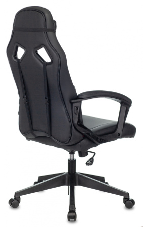 Кресло игровое Zombie DRIVER черный/красный эко.кожа с подголов. крестов. пластик (Черный | Красный)