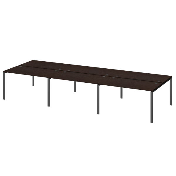 Бенч двойной на 6 рабочих мест Арго-М АМБ-002-6 3600x1496x760 (Дуб Венге)