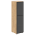 Шкаф колонка со стеклянной дверью правый LOFTIS LMC 40.2(R) 400х430х1517 (Дуб Бофорд)