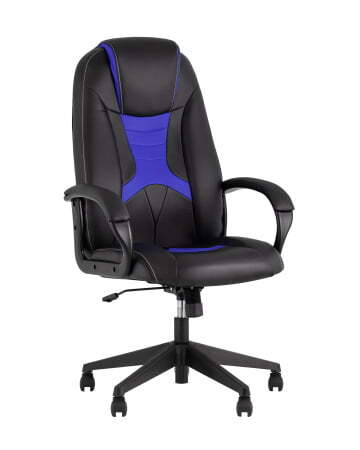 Кресло игровое TopChairs ST-CYBER 8 черный/синий (Геймерское кресло ST-CYBER 8 синий)