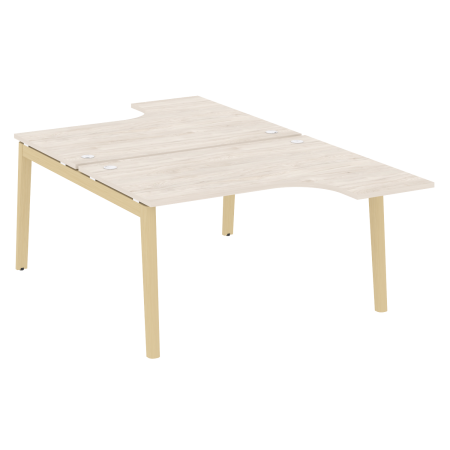 Рабочая станция на деревянных опорах Onix Wood OW.D.SA-3 1380x2395x750 (Дуб Аризона/Дуб Светлый)