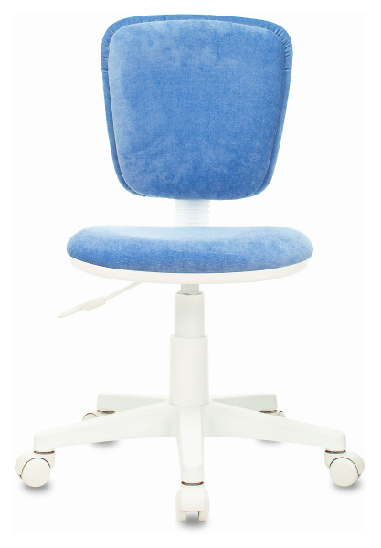 Кресло детское CH-W204NX голубой Velvet 86 крестов. пластик белый пластик белый (Голубой)