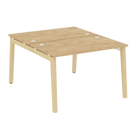 Рабочая станция на деревянных опорах Onix Wood OW.D.RS-2.2.7 1180x1475x750 (Тиквуд Светлый/Дуб Светлый)