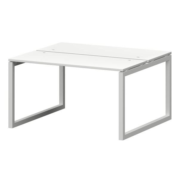 Бенч двойной на металлокаркасе Смарт СМС2-О-10К.120.Пр50 1000x1236x750 (Белый/Белый)