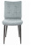 Стул для кухни KF-4_2 комплект 2шт серо-голубой Light 28 металл черный на ножках (KF-4/LT28_2) (Серо-голубой)