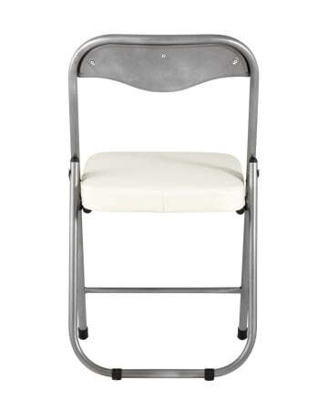 Стул складной ДЖОН металлик, слоновая кость (Стул складной Джон слоновая кость)