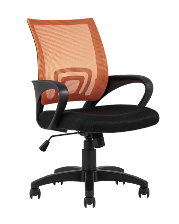 Кресло офисное TopChairs Simple оранжевое (Компьютерное кресло Simple оранжевый)