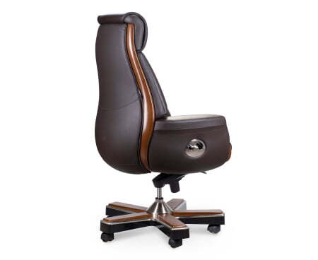 Кресло офисное / Трон / коричневая кожа (Коричневый)