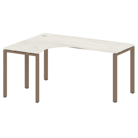 Стол криволинейный левый Metal System Style БП.СА-4 Л 1600x1200x750 (Дуб Наварра/Мокко металл)