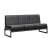 Диван трехместный MD.D3  (1855х700х700) (Oregon Черный арт.16/Серый металл)
