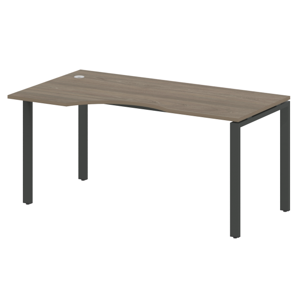 Стол криволинейный левый Metal System Style БП.СА-1 Л 1600x900x750 (Вяз/Антрацит металл)