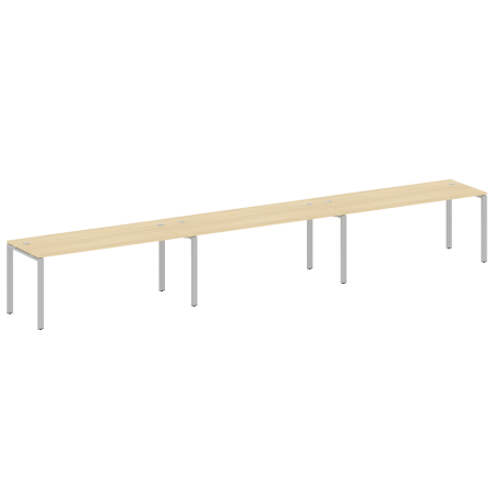 Рабочая станция на 3 раб. места Metal System Style БП.СМ-3.5 5400x720x750 (Акация/Серый металл)