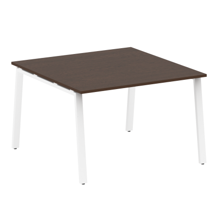 Стол для переговоров (1 столешница) на А-образном м/к Metal System Style БА.ПРГ-1.2 1200x1235x750 (Венге Цаво/Белый металл)