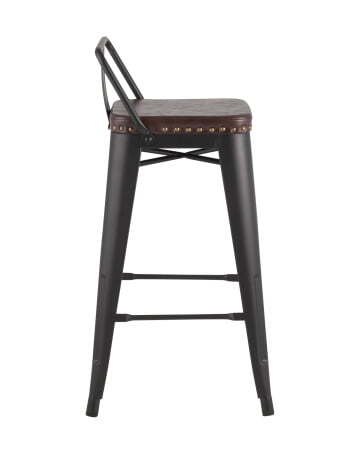 Стул полубарный TOLIX SOFT черный матовый (Стул полубарный Tolix Soft черный матовый)