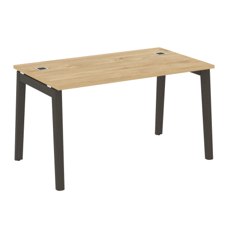 Стол руководителя на деревянных опорах Onix Wood Direct OW.SRR-3.8 1380x800x750 (Тиквуд Светлый/Дуб Темный)