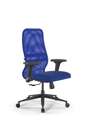 Кресло для руководителя Метта SynchroSit 8 B2-8D - X1+UMF(X1) /Uh00/Wh00/D02P(M20.B11.G19.W02) (Синий)