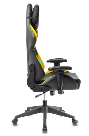 Кресло игровое Zombie VIKING 5 AERO черный/желтый эко.кожа с подголов. крестов. пластик (Желтый) Кресло игровое Zombie VIKING 5 AERO черный/желтый эко.кожа с подголов. крестов. пластик (Желтый)
