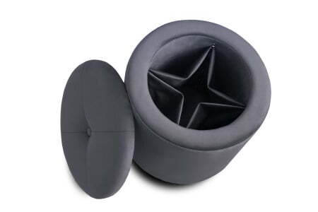 Пуф Round с ящиком для хранения (400x400x410) Серый (Серый)