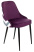 Стул для кухни KF-5 фиолетовый зигзаг металл черный на ножках (KF-5/ZIG/VIOLET) (Фиолетовый)