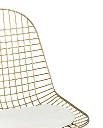 Стул обеденный Eiffel золотой с белой подушкой (Стул кухонный Eiffel золотой) Стул обеденный Eiffel золотой с белой подушкой (Стул кухонный Eiffel золотой)