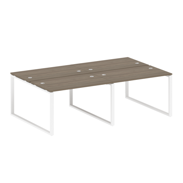 Рабочая станция Metal System Style БО.СМ-4.2 2400x1475x750 (Вяз/Белый металл) Рабочая станция Metal System Style БО.СМ-4.2 2400x1475x750 (Вяз/Белый металл)