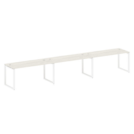 Рабочая станция Metal System Style БО.СМ-3.4 4800x720x750 (Дуб Наварра/Белый металл)