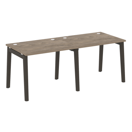 Рабочая станция на деревянных опорах Onix Wood OW.RS-2.1.8 1960x800x750 (Тиквуд Темный/Дуб Темный)