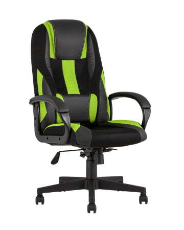 Кресло игровое TopChairs ST-CYBER 9 черный/зеленый (Геймерское кресло ST-CYBER 9 зеленый)
