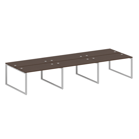 Рабочая станция Metal System Style БО.СМ-6.3 4200x1475x750 (Венге Цаво/Серый металл)