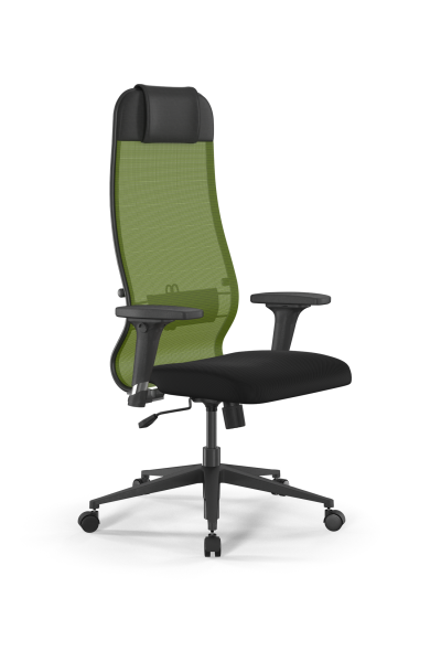 Кресло для руководителя Метта Sit 10 B1-111D - X2+UMF(X1) /Ub00/Wh00/D02P(M09.B11.G19.W02) (Зеленый | Черный) Кресло для руководителя Метта Sit 10 B1-111D - X2+UMF(X1) /Ub00/Wh00/D02P(M09.B11.G19.W02) (Зеленый | Черный)