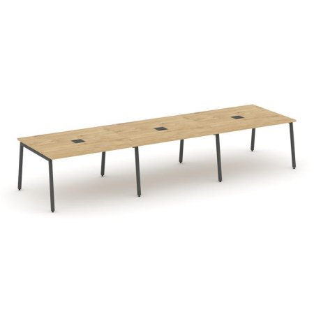 Стол переговорный SN-4A.SPRG-054 (4740х1180х750) (Тиквуд Светлый/Металл Антрацит)