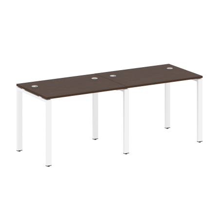Рабочая станция на 2 раб.места Metal System Style БП.СМ-2.1 2000x720x750 (Венге Цаво/Белый металл)
