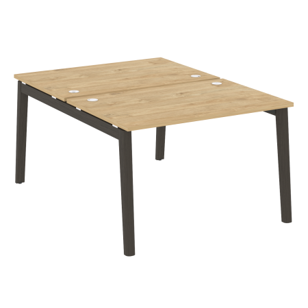 Рабочая станция на деревянных опорах Onix Wood OW.D.RS-2.2.8 1180x1635x750 (Тиквуд Светлый/Дуб Темный)