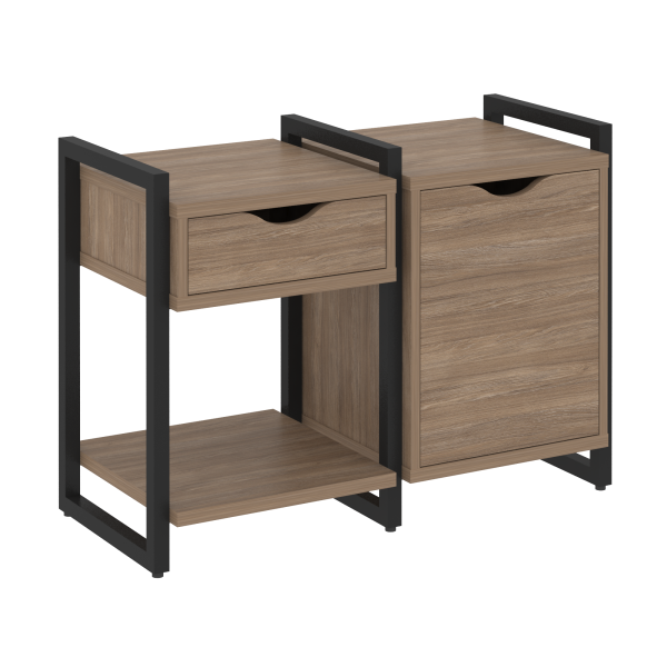 Тумба на регулируемых опорах наборная VR.L-TN-3.O 970x460x719 (Дуб Аризона/Черный металл)