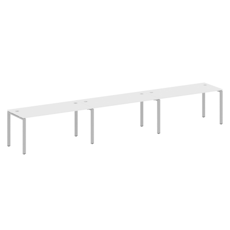 Рабочая станция на 3 раб. места Metal System Style БП.СМ-3.4 4800x720x750 (Белый/Серый металл)