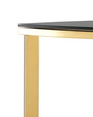 Консоль полукруглая АЛЬБА 115*30 золото стекло черное (Консоль Альба золотой) Консоль полукруглая АЛЬБА 115*30 золото стекло черное (Консоль Альба золотой)