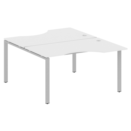 Рабочая станция криволинейная Metal System Style БП.РАС-СА-2.2 1400x1835x750 (Белый/Серый металл)