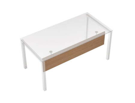 Экран ДСП с кронштейнами крепления стола 140 Profiquadro КВ 802 1190x320x18 (Белый премиум / Вишня скандинавская)