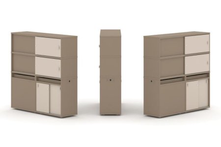 Тумба двойная + высокая надставка ES.NB.2V-26 (1500х410х1520) (Латте/Капучино)