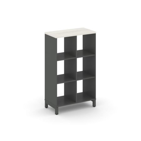 Каркас стеллажа 3 яруса SN.KS-320 (754х400х1248) (Антрацит/Дуб Наварра/Металл Антрацит)