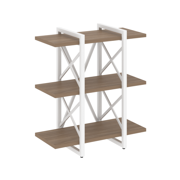 Стеллаж на регулируемых опорах-3 полки VR.L-MST.O-3.4V 800x400x910 (Дуб Аризона/Белый металл)