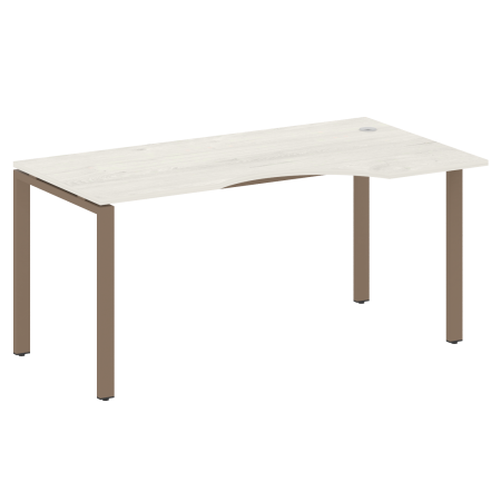 Стол криволинейный правый Metal System Style БП.СА-1 Пр 1600x900x750 (Дуб Наварра/Мокко металл)