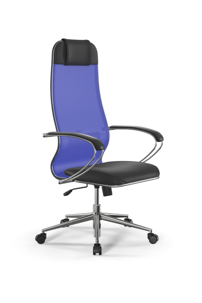 Кресло для руководителя Метта Sit 10 B1-115K - T+Extra /Um00/Wm12/K1cL(M09.B23.G18.W01) (Васильковый | Черный) Кресло для руководителя Метта Sit 10 B1-115K - T+Extra /Um00/Wm12/K1cL(M09.B23.G18.W01) (Васильковый | Черный)